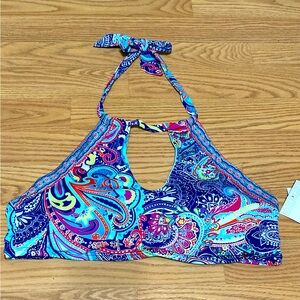 Liz Claiborne New Floral Bra Swimsuit Top